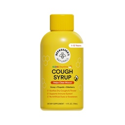 Natürliche Propolis Honig Hustensirup Tag für Kinder Immununterstützung mit Elderberry, Vitamin C, Vitamin D & Raw Honey - Throat Beruhigend - Gluten Free & Clean Ingredients, 4 Unzen.
