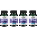 Swanson Kupfer Antioxidans Immunsystem Rote Blutzelle Unterstützung Mineralische Beilage (Kupferchelat) 2 mg 300 Tabs (4 Packung)