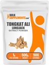 BulkSupplements.com Longjack Extract Powder - Tongkat Ali Extract, Tongkat Ali for Men & Women - Glutenfrei, 1g pro Servierung, 500g (1.1 lbs) (Pack von 1)