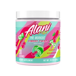 Alani Nu Pre Workout Powder Cherry Twist, Amino Energy Boost, Endurance Supplement, Sugar Free, 200mg Koffein, L-Theanin, Beta-Alanin, L-Citrullin, 30 Servierungen