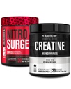 Jacked Factory NITROSURGE Shred Pre Workout Supplement (Watermelon, 30 Portionen) & Kreatin Monohydratpulver (Unflavored, 30 Portionen)