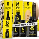 Beard Club Premium Bart Growth Kit - Wachstumsöl, Vitamine, Vitamin Spray & Boar Bristle Brush - Geschenkset