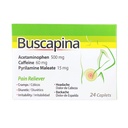 Buscapina Pain Relief Caplets – PMS, Cramps, Headaches, Bloating, Back & Joint Pain – für Frauen und Männer – Box mit 24 Caplets