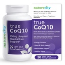NatureCity True-CoQ10 Ubiquinol 100mg Highly Absorbable und Stablized Kaneka QH CoQ10 Herz, Gehirn und Cellular Energy Supplement - (30 Soft Gels) Active CoQ10 als Ubiquinol