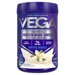 Vega Protein Made Simple Protein Powder, Vanille - Stevia Free, Vegan, Pflanzenbasiert, Gesund, Glutenfrei, Pea Protein für Frauen und Männer, 9.2 Unze (Packaging Mai Vary)