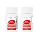 GeriCare Eisensulfat Tabletten 325mg, Elemental Eisen 65 mg Hochpotenz Eisen Ergänzung | Nahrungsergänzung 100 Count. (Pack von 2)