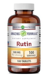 Amazing Formulas Rutin 500 Mg Tablets Supplement - Non-GMO - Gluten-Free - Made in the USA - 1 Pack -100 Count