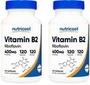 Nutricost Vitamin B2 (Riboflavin) 400mg, 120 Kapseln (2 Flaschen)
