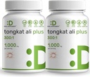 2 Pack Tongkat Ali Extract 300:1 mit Horny Goat Weed 1.100mg, 480* Kapseln – Indonesisch Longjack Eurycoma Longifolia Root – Extra Strength Herbal Supplement for Energy