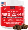 iHeartDogs Herz & Vitalität Cardio-Unterstützung für Hunde - Hundeherz-Gesundheitsergänzung mit Chovy Öl, Taurine, Flaxseed, Arginin, Blueberry Extract, Coenzym Q10