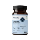 Miduty Liposomal Glutathione 600 mg - Highest Bioavailability & Absorbability - Cellular & Face Health - Helps in Skin Hydration - Liver Health & Detoxification Support - 30 Veg Capsules