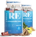 Ashwagandha & Vitamin D Gummies | Nahrungsergänzungsmittel | KSM 66 Ashwagandha Stress für Unterstützung 300mg | L-Theanin Zitronenbalsam | Natürliche Kräuter Non-GMO Zucker kostenlose Gluten & Gelatin Free | 2 Pack