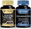 WELLNESS LABSRX Resveratrol Kapseln 10000 - Lions Mane Supplement Kapseln