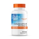 Doctor's Best Antarctic Krill Oil Plus Omega 3s - Krill Supplement für Männer und Frauen, verbessert mit Fischöl, enthält Omega-3-Fettsäuren, DHA & EPA, unterstützt Gehirn & Herzgesundheit - 60 Ct Softgels
