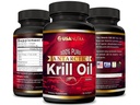 Antarctic Krill Oil Softgels 100% rein mit Omega-3 EPA DHA Astaxanthin 1000mg pro Tag (2 Softgels). Made in USA