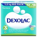 Dexolac Stage 3 Follow up Formula for Babies - (12-18 months) - with Iron, Vit C, Zinc, Protein & other Vital nutrients - 3x400g -Bag -in -Box