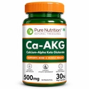 Pure Nutrition Ca-AKG 500mg | Calcium Alpha-Ketoglutarate Supplement | Ca-AKG Capsules for Cellular Energy, Healthy Aging, Joint Health & Muscle Recovery | 30 Veg Capsules