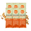 Millegram Ragi Bars Peanut Butter Flavour 30g - Pack Of 6 | Protein 9.5, Fibre 7.5, Magnesium, Iron, Goodness of Ragi, Peanut Butter, Jaggery Almond & Cow Ghee. Gluten-Free Snack with No Added Refined Sugar, Preservatives
