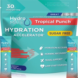 Elektrolyt-Pulver Sugar-Free Hydration Packets Tropical Punch HydroMATE 30 Sticks