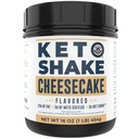 16oz Cheesecake Keto Mahlzeit Ersatz Shake - Low Carb Keto Protein Pulver Mix, High Fat Protein Schütteln mit MCTs aus Kokosnussölpulver, Kollagenpeptiden und Real USA Cream Cheese - 2 Net Carbs
