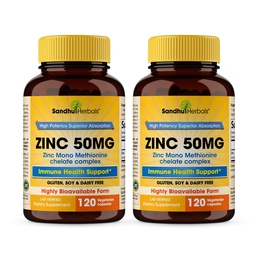 Zink 50mg Kapseln für Männer und Frauen, 240 Count | Hoch absorbierbare Zink-Ergänzungen für Immunsystem-Unterstützung | Zink 50 mg Mono Methionin Chelat Complex | Hilft mit Hautgesundheit & Gesamt Immunität