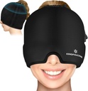 Gel Ice Migraine Kopfschmerzen Relief Cap, verstellbare Kopfschmerzen Cap Migraine mit Drawstring Passt alle Köpfe, Kalte Kompression Migraine Relief Cap für Spannung, Stress, Sinus, Puffy Eyes, Hot/Cold Therapy