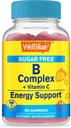 Naja Vitamin B Complex Sugar Free Gummies | mit Vitamin C, Folsäure | Immun- und Energieunterstützung | Erdbeeren Geschmack | 60 Count