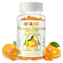 Kalium-Magnesium-Gummi-Gummi,Potassium-Ergänzung w/Ashwagandha,Hohe Absorption Magnesium-Glycinat,B6,D3,Potassium-Zitrat für Legkramps,Muscle,Electroyte für Erwachsene Kinder,Sugar-Free, 60 Gummie