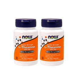 NOW Foods L-Theanin 200 mg, 60 Gemüsekapsel (2 Packung)