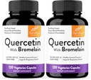 Sandhu's Quercetin mit Bromelain Vegetarian Capsules Supplements 120 Count (Pack of 2) | Bioflavonoids for Immune Support & Respiratory Health, Seasonal Allergy Support | Quercitin for Men and Women