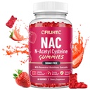 CFILIHTC NAC Gummies 600mg, N Acetyl Cystein Supplement mit Glutathion, Resveratrol, Magnesium, CoQ10, NAC Kaubar für Antioxidantien & Immununterstützung, Erdbeeren Flavor 60 Gummis