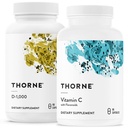 THORNE - Immununterstützung Combo - Vitamin D3 & Vitamin C Mischung für gesunde Immunfunktion - 30 bis 90 Portionen