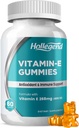 Vitamin E Gummies 268mg 400 IU, Natürliches Vitamin E Kaubare Ergänzung für Erwachsene, Frauen & Männer, Haut & Immune Gesundheit, Antioxidans, Orangengeschmack, 60 Graf
