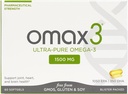 Omax3 Natürliche Omega 3 Fischöl Pillen 1500 MG EPA DHA - Omega3 Fettsäuren ergänzt Muskel & Gelenk - Glutenfrei, Wild Caught, Non GMO, 60-Day Supply Blister verpackt (2 Boxen)