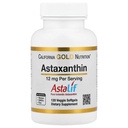 California Gold Nutrition Astaxanthin, Antioxidant Carotinoid, AstaLif Reines isländisches biologisch aktives 99% Isomer, 12 mg, 120 Veggie Softgels