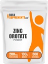 BulkSupplements.com Zink-Orotat-Pulver - Zink-Mineralien-Ergänzung, für Immununterstützung - Glutenfrei, 200mg pro Servierung, 100g (3,5 oz) (Pack von 1)