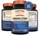 Wachsen Vitamin Adrenal Stress Advanced Formula, Organic KSM-66 Ashwagandha mit AlphaWave L-Theanin, 5-HTP, Magnesium Blend - Alltag Stress Relief, Mood Unterstützung, kognitiv, Gehirngesundheit, 90 Kapseln