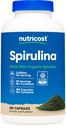 Nutricost Spirulina 3.000 mg, 180 Kapseln für 30 Portionen - CCOF zertifiziert mit Bio-Spirulina, glutenfrei, vegetarisch