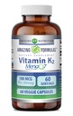 Erstaunliche Formeln Vitamin K2 Menaq7 MK7 Ergänzung | 100 Mcg | Veggie Kapseln | Non-GMO | Gluten Free Made in USA (1 Pack, 60 Count)