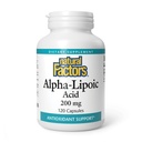Natürliche Faktoren Alpha-Liposäure 200 mg, Antioxidans-Unterstützung, 120 Kapseln