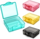 Kleine Pille Box 4 Stk,Cute Travel Pill Organizer Gehäuse Mini Tiny klar Kunststoff-Speicherbehälter für Taschengeld