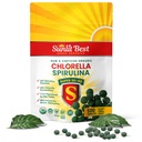 Sunlit Super 50/50 Organic Chlorella Spirulina Tabletten - Super Supplement für Immununterstützung, Darmgesundheit, Stimmung & Energie - Reich an Chlorophyll, Aminosäuren & Vegan Protein, 500 Superfood Tabs