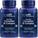 Life Extension Bioactive Complete B-Complex, Heart, Brain and Nerve Support, Healthy Energy, Metabolism, Complete B Complex, 60 Vegetarische Kapseln (Pack von 2)