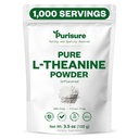 Reinheit L-Theanin-Pulver, 100 g, reines L-Theanin-Pulver, das Entspannung und Fokus fördert, Ergänzung für kognitive Funktion, keine Füllstoffe, Non-GMO, 1000 Servierungen