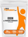 BulkSupplements.com Ferrous Fumarate Powder - Essential Mineral, Eisen Supplement für Männer und Frauen - Glutenfrei, 55mg pro Servierung, 250g (8.8 oz) (Pack von 1)