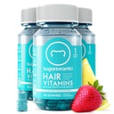 SugarBearPro Hair Vitamin Gummy 3 Monat Versorgung Extra Stärke Biotin 6000mcg, Wachstum für Männer & Frauen, Vegan Vitamin B12, MSM, Inositol, Omega 3, Elderberry, Zertifizierte Kosher, Halal, Cruelty-Free