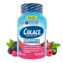 Colace Hocker Weichgummis, Sanfte Dependable Constipation Relief Magnesium Citrate Gummis, No.1 Doctor Empfohlene Hocker Weichspüler Marke, Berry Flavored 60ct