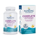 Nordic Naturals Complete Omega, Lemon Flavor - 120 Soft Gels - 565 mg Omega-3 - EPA & DHA mit Hinzugefügt GLA - Gesunde Haut, Kognition, Positive Stimmung - Non-GMO - 60 Servietten