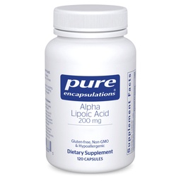 Pure Encapsulations Alpha Lipoic Acid 200 mg - 200mg ALA - Liver & Antioxidant Support* - für Nerve Health & Carb Metabolism - Vegan & Non-GMO Supplement - 120 Kapseln