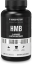 Jacked Factory Essentials HMB Capsules - HMB Ergänzungen für Lean Muscle Growth, Prävention von Muskelabbruch während Calorie-Deficits, & Enhancing Muscle Recovery - 120 Veggie Kapseln